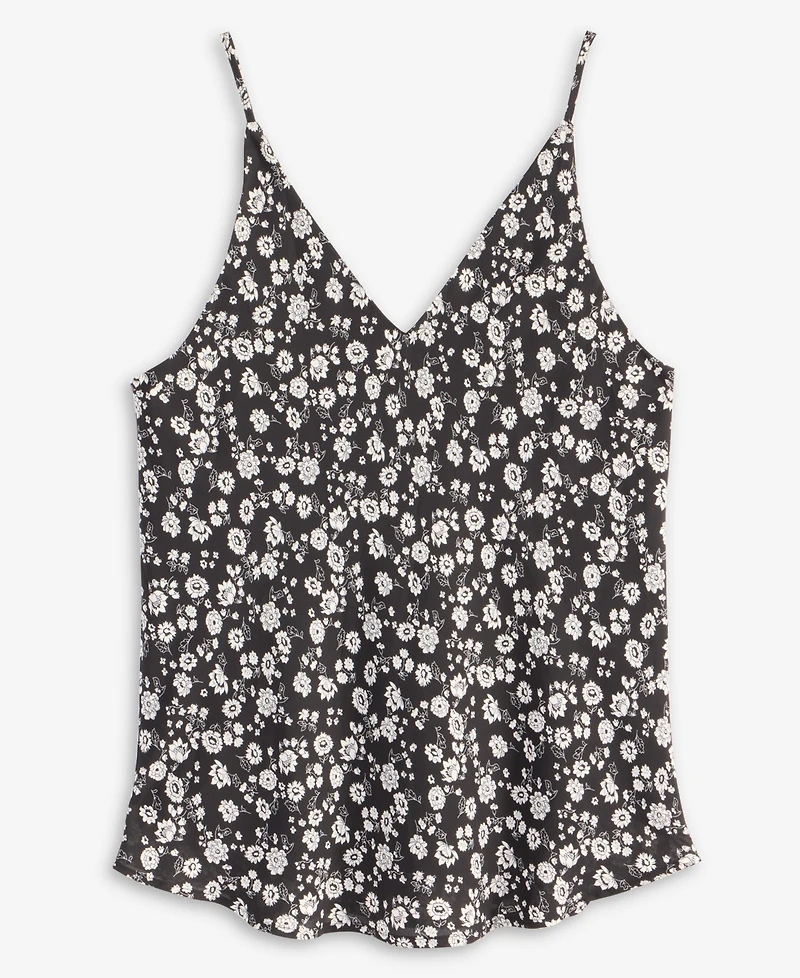 On 34th Women's Floral-Print Double V-Neck Tank, Macy's Exclusive