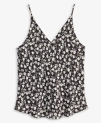 On 34th Women's Floral-Print Double V-Neck Tank, Macy's Exclusive