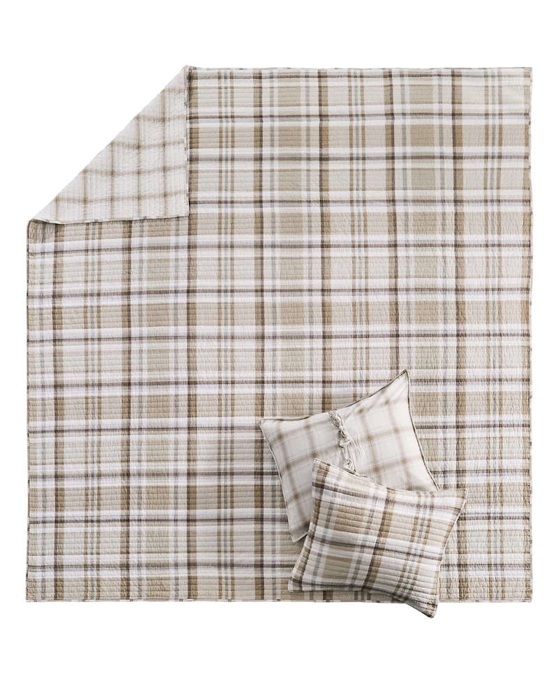 Levtex Spencer Red Plaid Reversible Quilt, Full/Queen