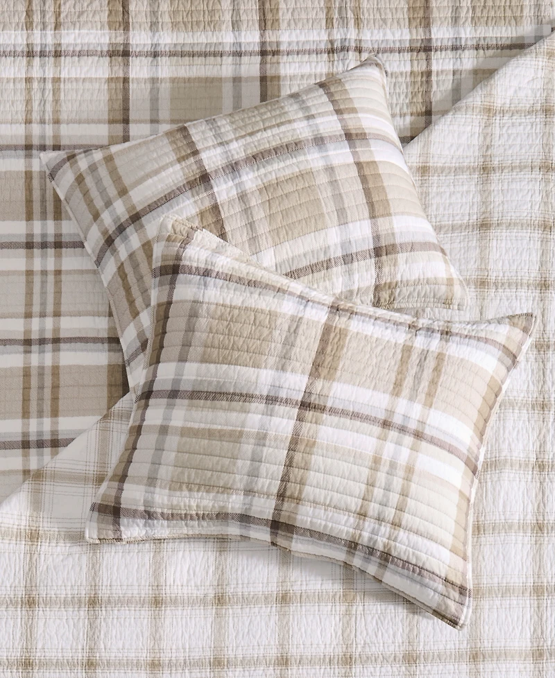 Levtex Spencer Red Plaid Quilted 2-Pc. Sham Set, Standard