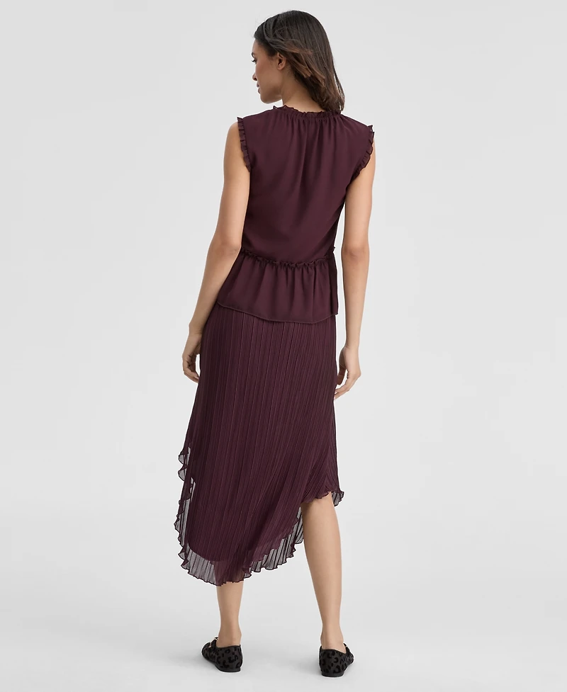 On 34th Women's Curved-Hem Pleated Skirt, Macy's Exclusive