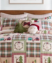 Levtex Home for Christmas Festive Plaid 2-Pc. Sham Set, European