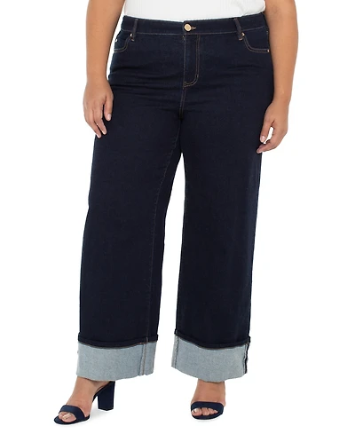 Liverpool Los Angeles Plus Morgan Cuffed Wide Leg Pants