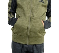 adidas Toddler and Little Boys 2-Piece Long Sleeve Fleece Jacket Joggers Set