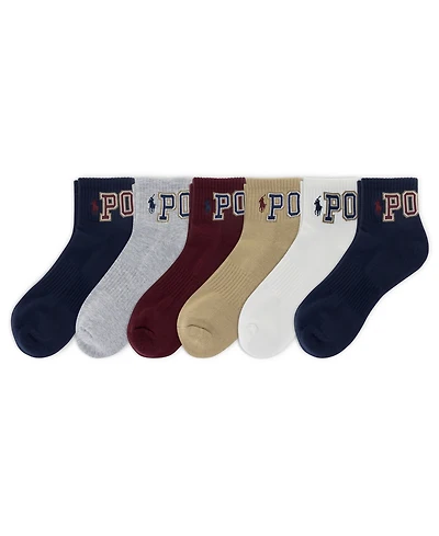 Polo Ralph Lauren Men's Varsity Logo 6-Pack Socks