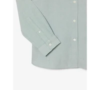 Lacoste Men's Woven Long Sleeve Button-Down Oxford Shirt