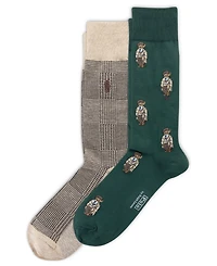 Polo Ralph Lauren Men's 2-Pack Mini Hoc Bear Socks