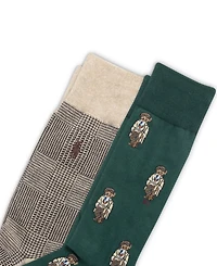 Polo Ralph Lauren Men's 2-Pack Mini Hoc Bear Socks