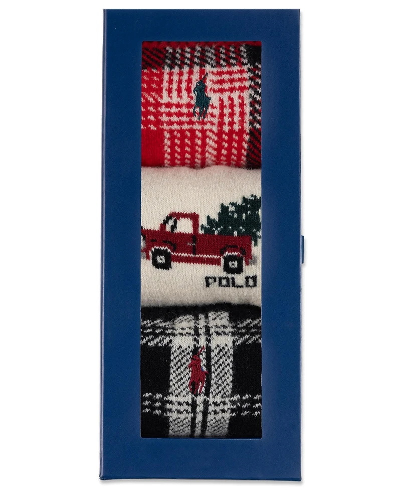 Polo Ralph Lauren Men's 3-Pack Truck Shirting Plaids Socks Giftbox