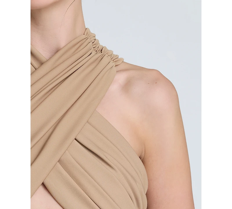 Kenneth Cole Women's Criss Cross Halter Top