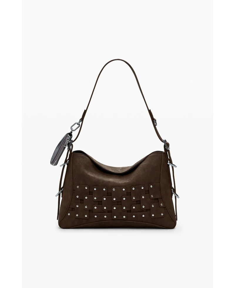 Desigual Women's Medium studded patch handbag