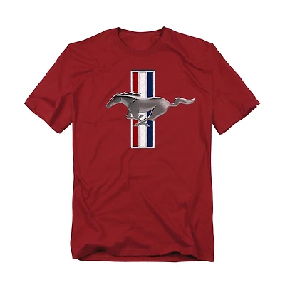 Logovision Men's Ford Mustang Vintage Stripes T-Shirt