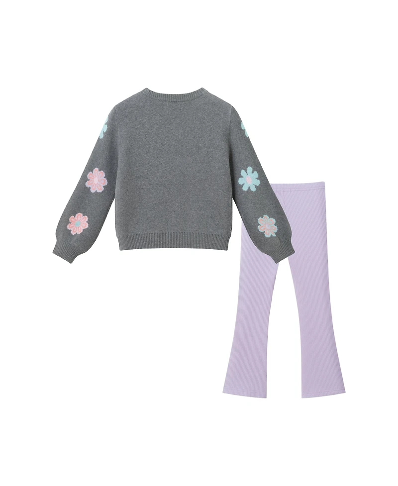 Andy & Evan Toddler Girls Toddler/Child Floral Sweater w/Legging Set
