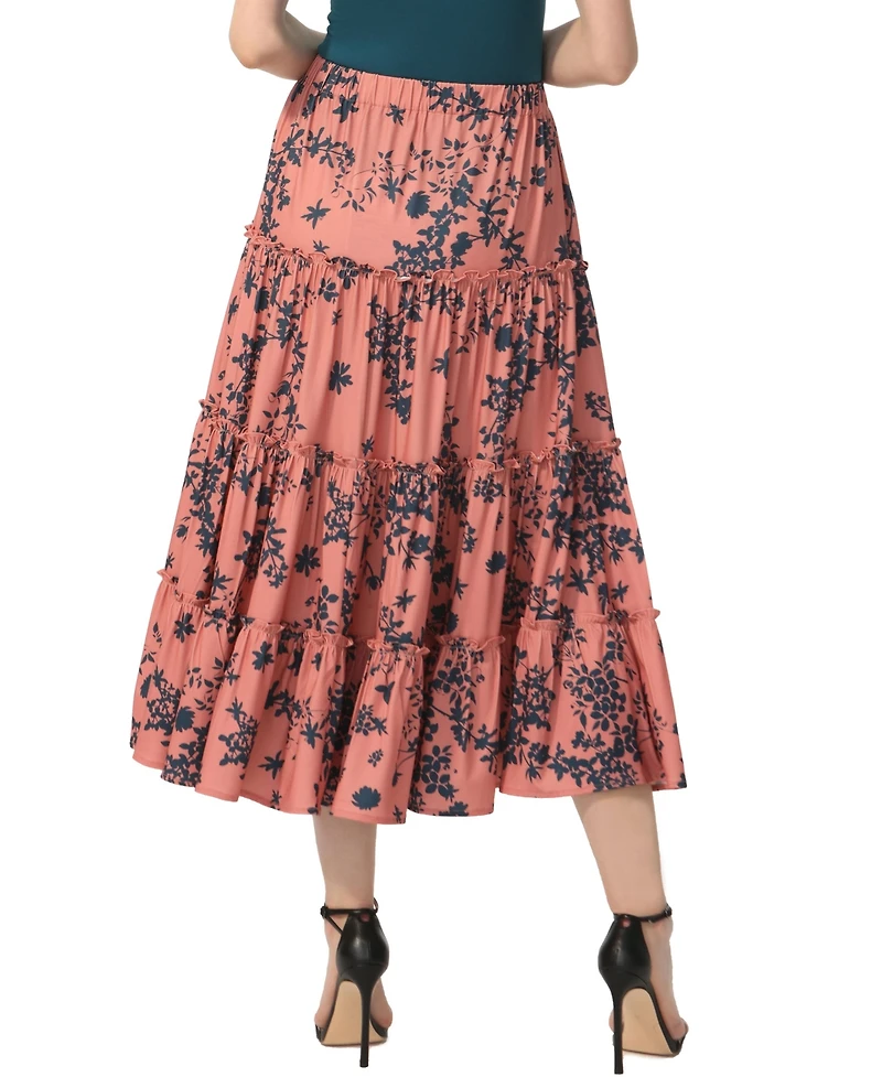 kimi + kai Women's Tiered Midi Skirt