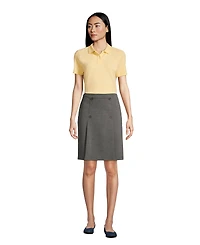 Lands' End Women's Ponte Button Front Skort Above the Knee