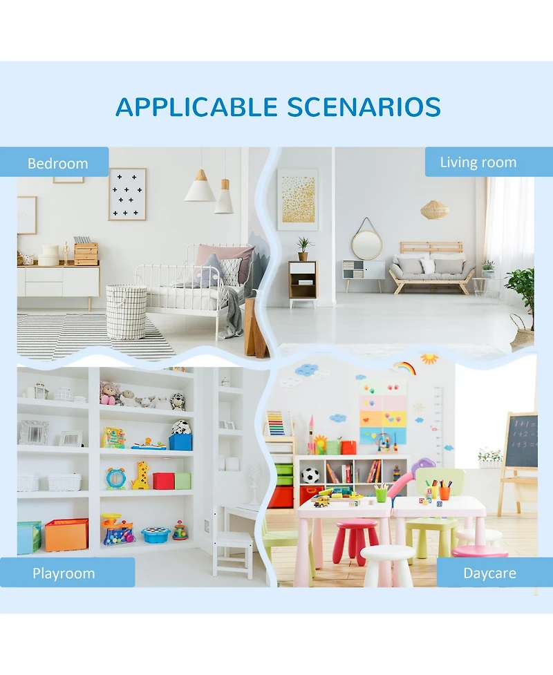 Qaba Clothes, Toys, and School Supplies Cabinet Storage Unit for Kids