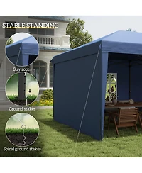 Outsunny 9.7' x 19.2' Pop Up Canopy with 4 Removable Sidewalls,