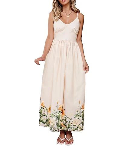 Cupshe Women's Free to Wander Floral Maxi Beach Dress