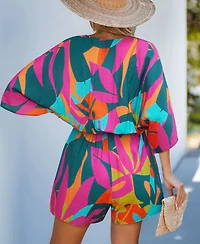 Cupshe Women's Wild Zephyr Tropical Romper