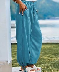 Cupshe Women's Calm Moves Blue Pants