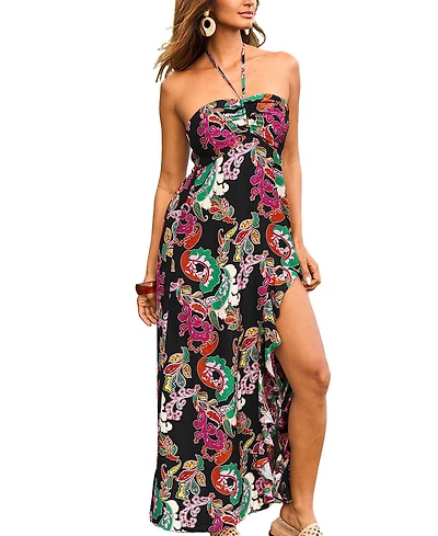 Cupshe Women's Make Me Smile Paisley Maxi Beach Dress
