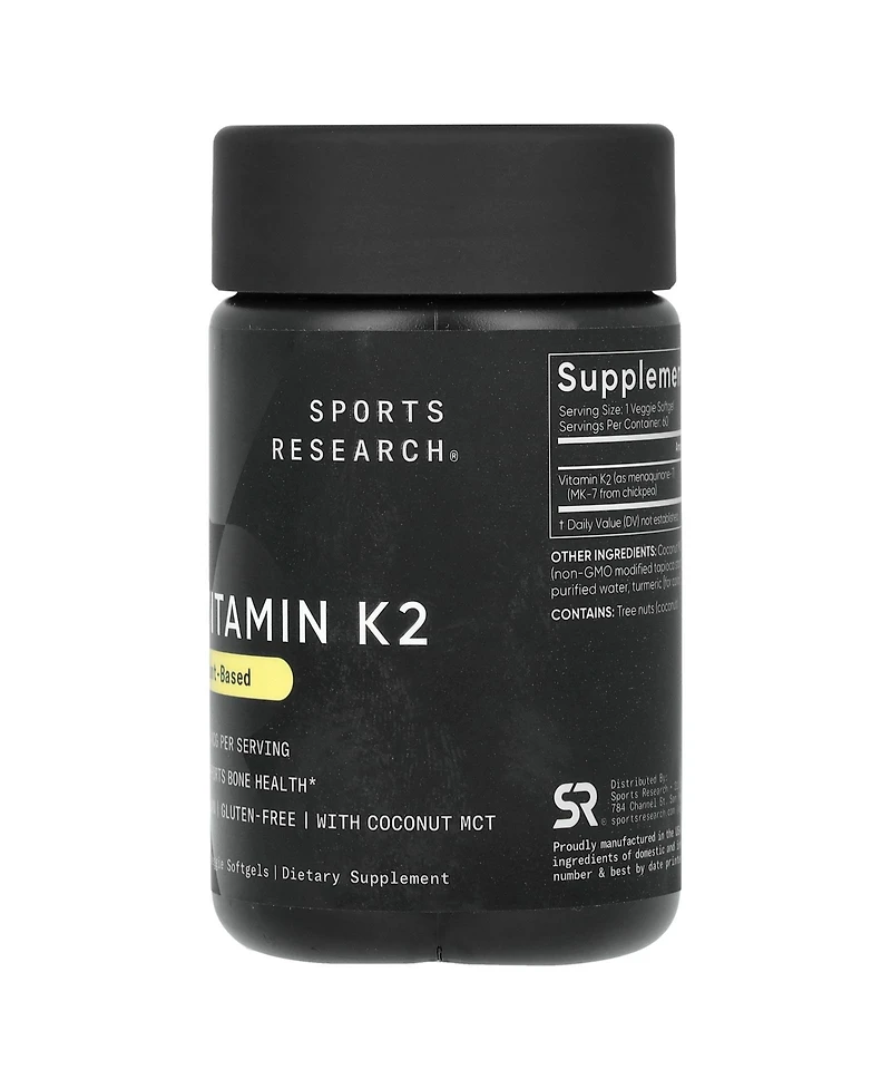 Sports Research Vitamin K2 Plant-Based 100 mcg