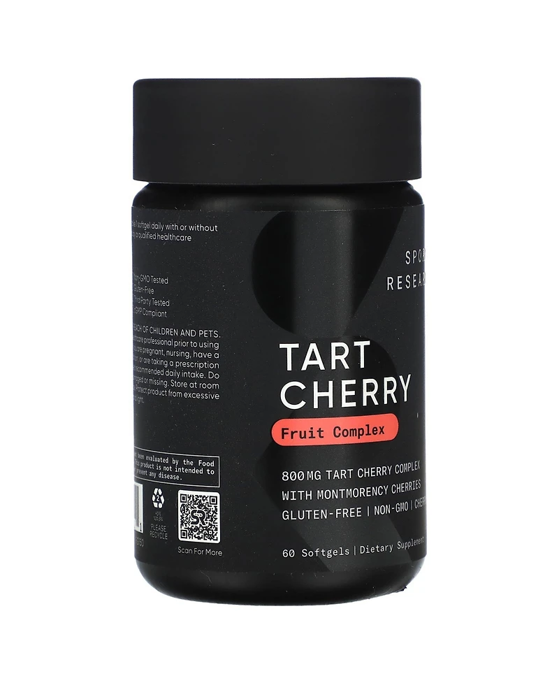 Sports Research Tart Cherry Concentrate, 800 mg, 60 Softgels, Dietary Supplements