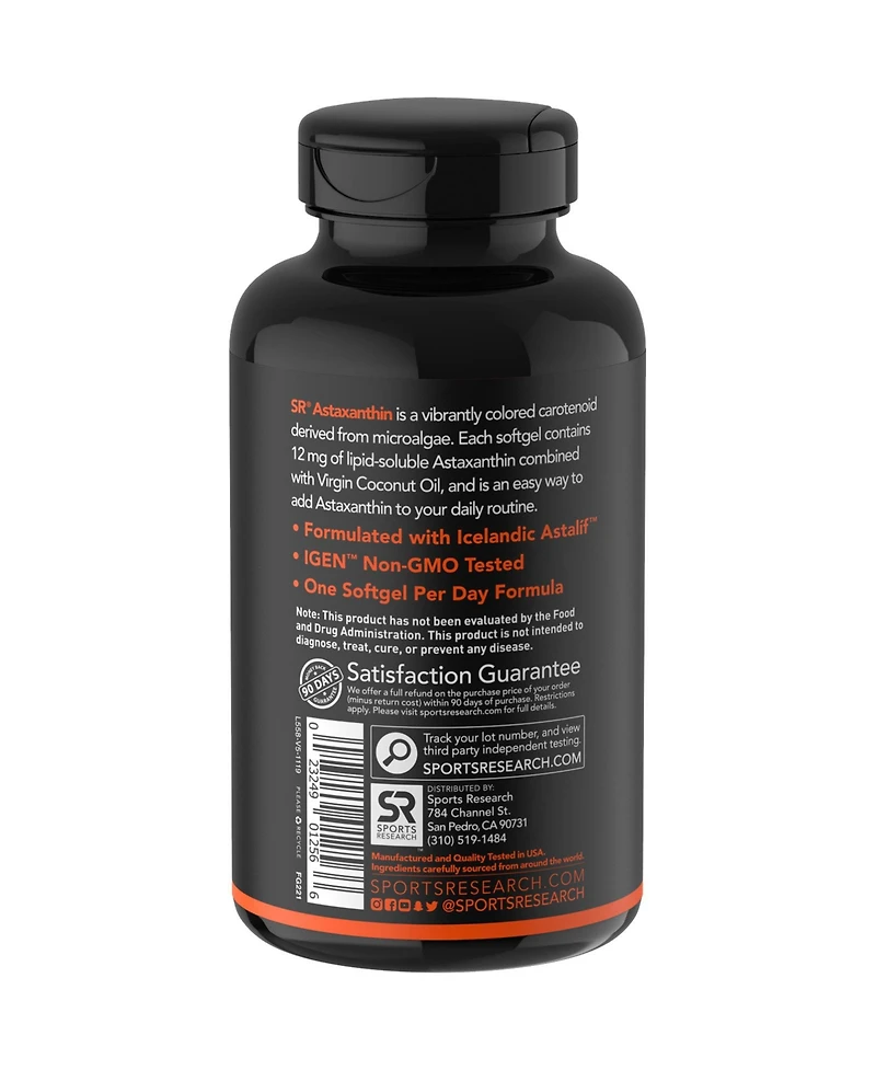 Sports Research Astaxanthin Triple Strength 12 mg