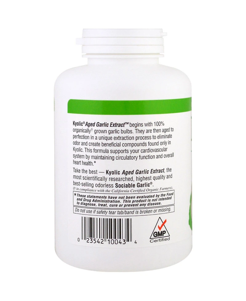 Kyolic Aged Garlic Extract Cardiovascular Health Original Formula 100