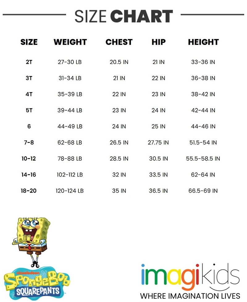 SpongeBob SquarePants Boys 3 Pack T-Shirts