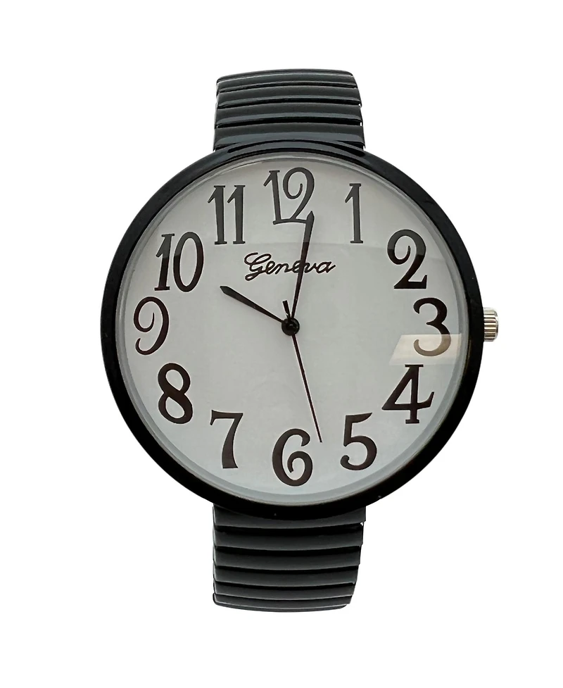 Black Big Face Fun Colors Women Watch