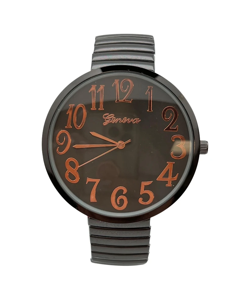 Gunmetal Big Face Fun Colors Women Watch