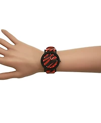 Olivia Pratt Red Zebra Colorful Strap Women Watch