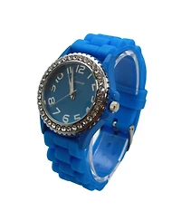 Olivia Pratt Every Day Silicone and Rhinestones Colorful Women Watch
