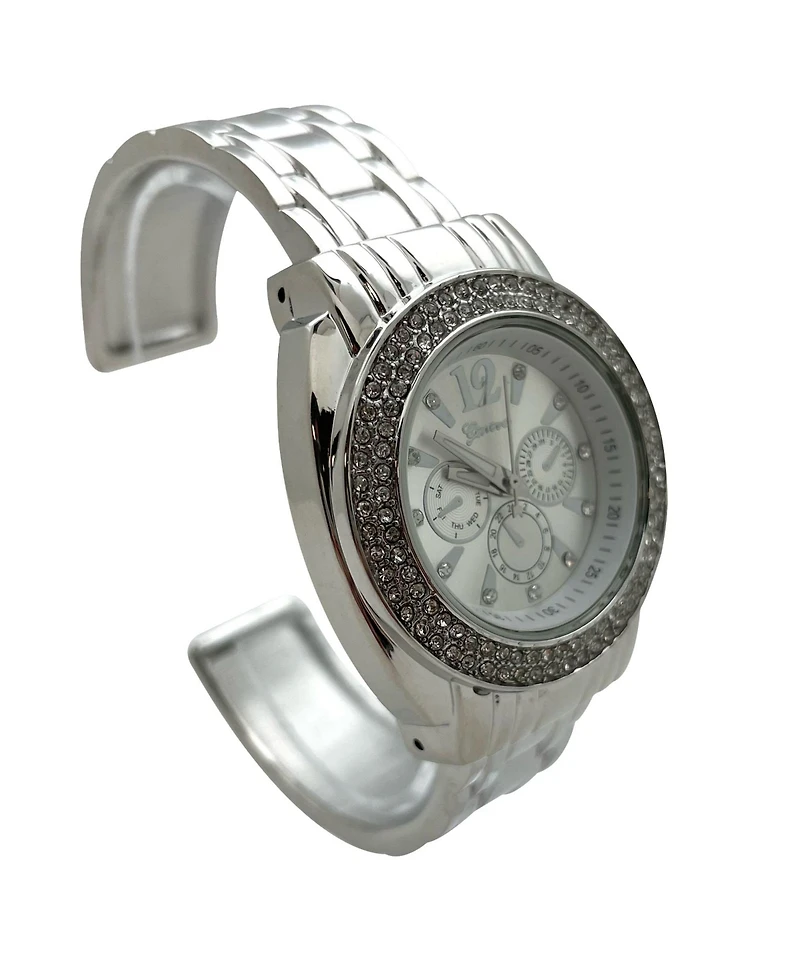 Olivia Pratt Everyday Dress Up Bangle Women Watch, Silver