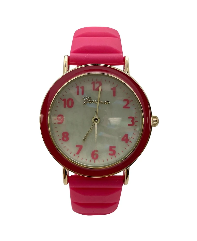 Olivia Pratt Solid Vibrant Color Everyday Silicone Women Watch