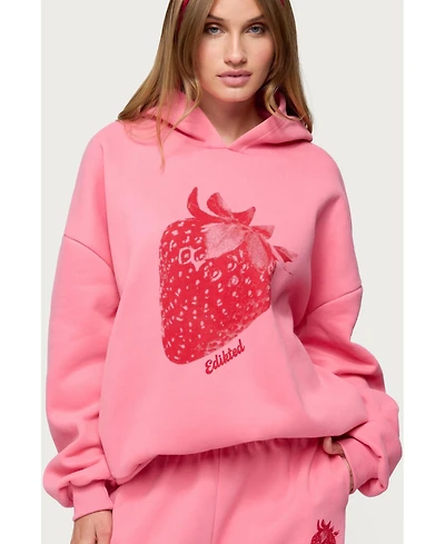 Edikted Women's Strawberry Babe Hoodie