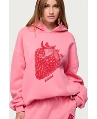Edikted Women's Strawberry Babe Hoodie