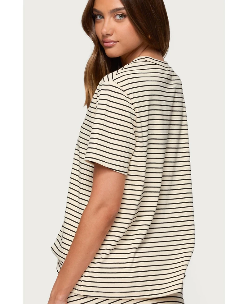 Edikted Women's Brena Striped Oversized T Shirt