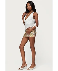 Edikted Women's Naama Sequin Mini Skort