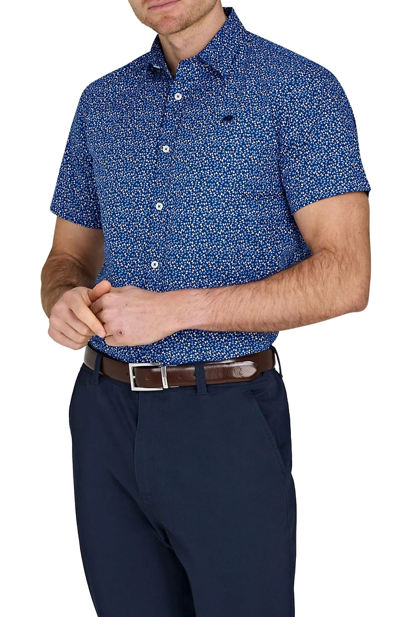 Raging Bull Men's Short Sleeve Flower Bud Shirt