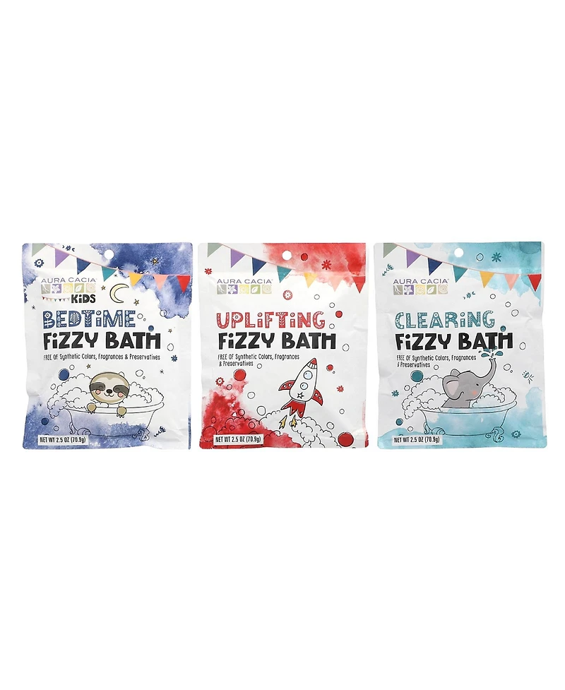 Aura Cacia Kids Fizzy Bath Kit Variety 3 Packets