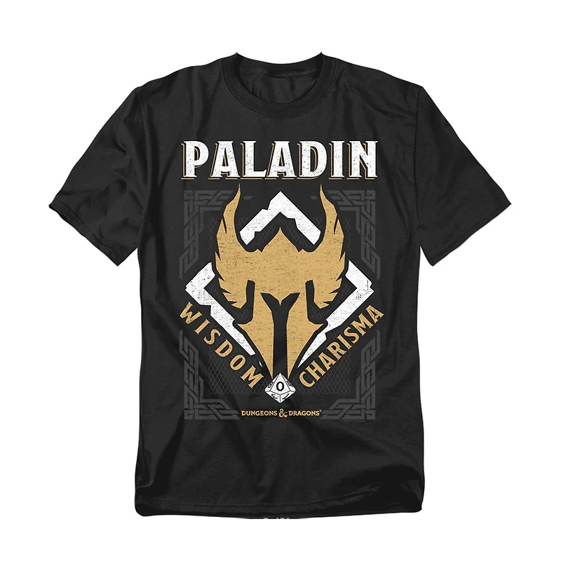 Logovision Men's Dungeons Dragons Paladin Wisdom Charisma T-Shirt