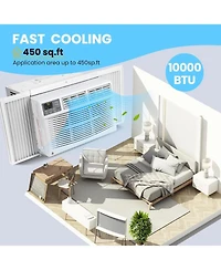 gaomon 8,000 Btu Window Ac - Dehumidify & Fan Modes, Quiet Operation, Remote Control, Easy Installation, Ideal for Home & Office, Cools 370 Sq. Ft