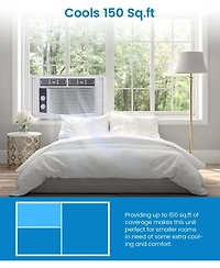 gaomon 5,000 Btu Window-Mounted Air Conditioner - Mechanical Controls, Temperature Control, Perfect for Small Bedrooms, Living Rooms, Home Offices