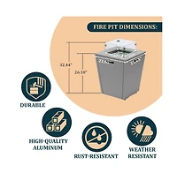 LeisureMod Aluminum Outdoor Patio Chaise Lounge Chair