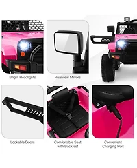 Akiudex 12V Kids Ride On Truck with Remote Control Music and Lights for Ages 3 to 7