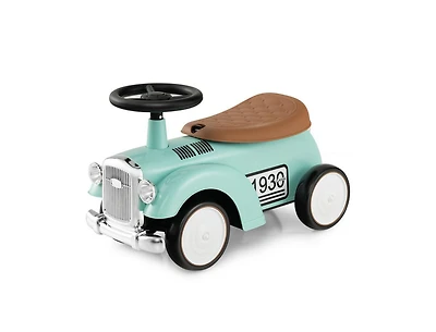 Kids Sit-to-Stand Vehicle with Working Steering Wheel and Under-Seat Storage - Green