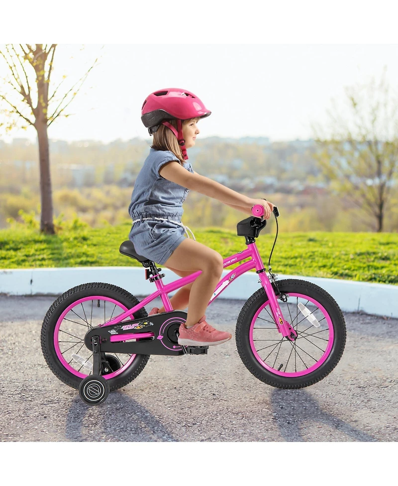 16 Inch Kids Bike for Ages 4-7 with Adjustable Handlebar and Removable Training Wheels
