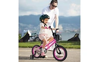 14 Inch Kids Adjustable Bike with Front Basket for Ages 4-5